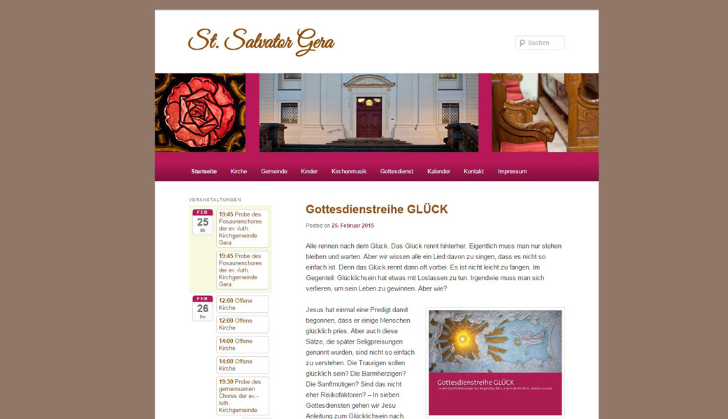 Webseite der Kirchgemeinde Sankt Salvator Gera